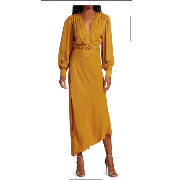 Ronny Kobo Estelle Faux-Wrap Midi Dress - Picture 9 of 13